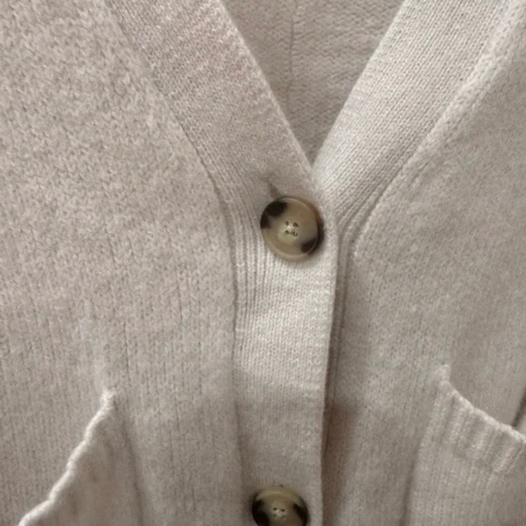 Thick 100% Cashmere crop boxy cardigan - Picture 1 of 4